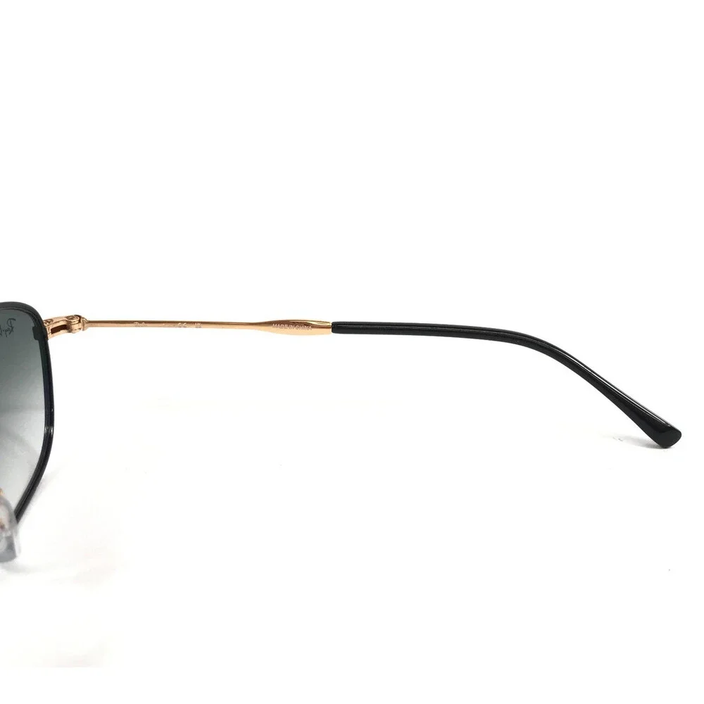 Ray-Ban Sunglasses RB3749 9272/3F Arista Gold Oval Frame w/ Gradient Blue Lenses